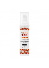 Разогревающее массажное масло Gourmet White Peach Organic с органическими ингредиентами - 50 мл. - Exsens - купить с доставкой в Брянске