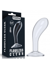 Прозрачный стимулятор простаты Flawless Clear Prostate Plug - 15 см. - Lovetoy - в Брянске купить с доставкой