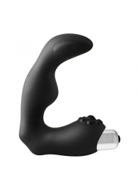 Черный вибромассажер простаты FantASStic Vibrating Prostate Massager - 11,3 см. - Dream Toys - в Брянске купить с доставкой