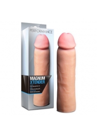 Телесная фаллическая насадка на пенис Magnum Xtender - 23 см. - Blush Novelties - в Брянске купить с доставкой