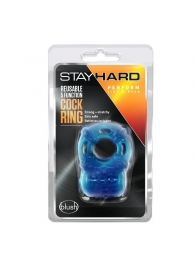 Голубое эрекционное виброкольцо Reusable 5 Function Cock Ring - Blush Novelties - в Брянске купить с доставкой