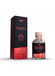 Массажный гель с ароматом клубники Strawberry - 30 мл. - INTT - купить с доставкой в Брянске