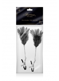 Зажимы для сосков с черными перьями Sweet Caress Feather Nipple Clumps - Sweet Caress - купить с доставкой в Брянске