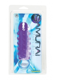 Закрытая фиолетовая насадка с пупырышками SAMURAI PENIS SLEEVE PURPLE - 14,5 см. - NMC - в Брянске купить с доставкой