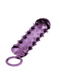 Закрытая фиолетовая насадка с пупырышками SAMURAI PENIS SLEEVE PURPLE - 14,5 см. - NMC - в Брянске купить с доставкой