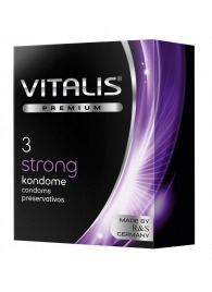 Презервативы с утолщенной стенкой VITALIS PREMIUM strong - 3 шт. - Vitalis - купить с доставкой в Брянске