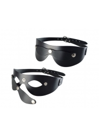 Черная кожаная маска  Новичок - Sitabella - купить с доставкой в Брянске