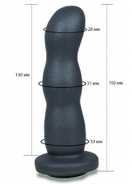 Черная анальная рельефная насадка-фаллоимитатор - 15 см. - LOVETOY (А-Полимер) - купить с доставкой в Брянске