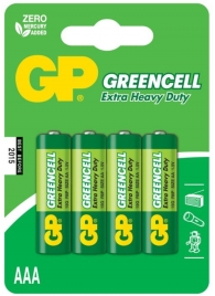 Батарейки солевые GP GreenCell AAA/R03G - 4 шт. - Элементы питания - купить с доставкой в Брянске