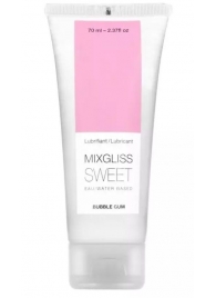 Смазка на водной основе Mixgliss Sweet с ароматом бабл-гам - 70 мл. - Mixgliss - купить с доставкой в Брянске