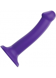 Фиолетовый фаллоимитатор-насадка Strap-On-Me Dildo Dual Density size M - 18 см. - Strap-on-me - купить с доставкой в Брянске