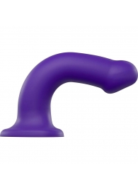 Фиолетовый фаллоимитатор-насадка Strap-On-Me Dildo Dual Density size L - 19 см. - Strap-on-me - купить с доставкой в Брянске