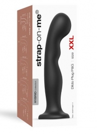 Черная насадка Strap-On-Me Dildo Plug P G size XXL - Strap-on-me - купить с доставкой в Брянске