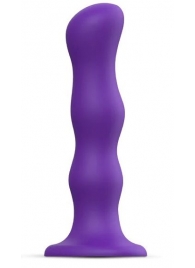 Фиолетовая насадка Strap-On-Me Dildo Geisha Balls size M - Strap-on-me - купить с доставкой в Брянске