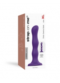 Фиолетовая насадка Strap-On-Me Dildo Geisha Balls size XL - Strap-on-me - купить с доставкой в Брянске