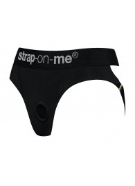 Черные трусики для насадок Heroine Lingerie Harness - size M - Strap-on-me - купить с доставкой в Брянске