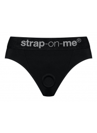 Черные трусики для насадок Heroine Lingerie Harness - size L - Strap-on-me - купить с доставкой в Брянске