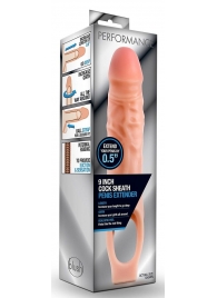 Телесная насадка на пенис 9 Inch Cock Sheath Extender - 22,2 см. - Blush Novelties - в Брянске купить с доставкой