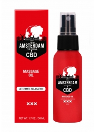 Стимулирующее массажное масло CBD from Amsterdam Massage Oil - 50 мл. - Shots Media BV - купить с доставкой в Брянске