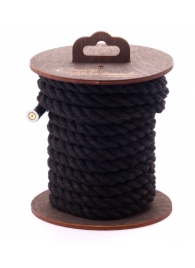 Черная хлопковая веревка для бондажа на катушке - 5 м. - Crazy Handmade - купить с доставкой в Брянске