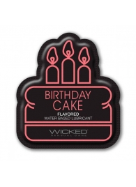 Лубрикант на водной основе со вкусом торта с кремом Wicked Aqua Birthday cake - 3 мл. - Wicked - купить с доставкой в Брянске