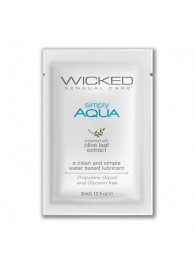 Легкий лубрикант на водной основе Wicked Simply AQUA - 3 мл. - Wicked - купить с доставкой в Брянске