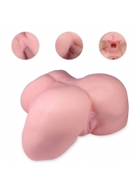 Реалистичный мастурбатор-полуторс с 2 рабочими отверстиями - S-HANDE - в Брянске купить с доставкой