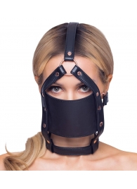 Черный намордник с кляпом-шаром Head Harness With A Gag - Orion - купить с доставкой в Брянске