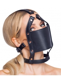 Черный намордник с кляпом-шаром Head Harness With A Gag - Orion - купить с доставкой в Брянске