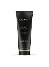 Массажный легкий крем WICKED Sage plus Sea Salt - 120 мл. - Wicked - купить с доставкой в Брянске