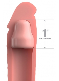 Телесная насадка-удлинитель 1 Inch Silicone X-tension - 17,8 см. - Pipedream - в Брянске купить с доставкой