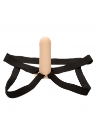 Телесный фаллопротез из силикона Extension with Harness - 15,75 см. - California Exotic Novelties - купить с доставкой в Брянске