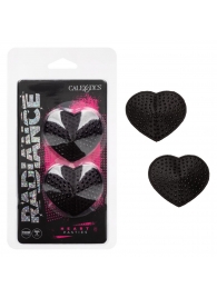 Черные пэстисы в форме сердечек Heart Pasties - California Exotic Novelties - купить с доставкой в Брянске