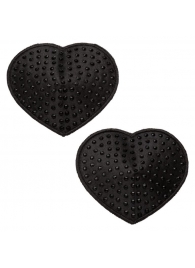 Черные пэстисы в форме сердечек Heart Pasties - California Exotic Novelties - купить с доставкой в Брянске