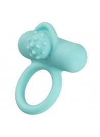 Аквамариновое эрекционное виброкольцо Silicone Rechargeable Nubby Lover’s Delight - California Exotic Novelties - в Брянске купить с доставкой