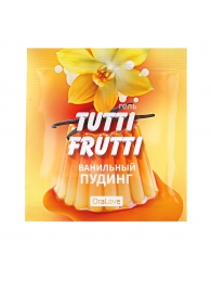 Пробник гель-смазки Tutti-frutti со вкусом ванильного пудинга - 4 гр. - Биоритм - купить с доставкой в Брянске