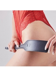 Черная кожаная шлепалка SitaBlack - 30 см. - Sitabella - купить с доставкой в Брянске