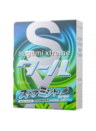 Презервативы Sagami Xtreme Mint с ароматом мяты - 3 шт. - Sagami - купить с доставкой в Брянске