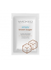 Саше лубриканта на водной основе Simply Aqua Brown Sugar с ароматом коричневого сахара - 3 мл. - Wicked - купить с доставкой в Брянске