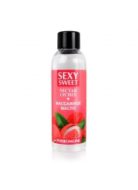 Массажное масло Sexy Sweet Nectar Lychee с феромонами и ароматом личи - 75 мл. - Биоритм - купить с доставкой в Брянске