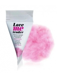 Съедобное согревающее массажное масло Love Me Tender Cotton Candy с ароматом сладкой ваты - 10 мл. - Love to Love - купить с доставкой в Брянске
