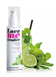 Съедобное согревающее массажное масло Love Me Tender Mojito с ароматом мохито - 100 мл. - Love to Love - купить с доставкой в Брянске