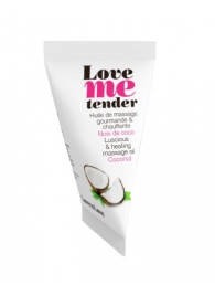 Съедобное согревающее массажное масло Love Me Tender Cocos с ароматом кокоса - 10 мл. - Love to Love - купить с доставкой в Брянске