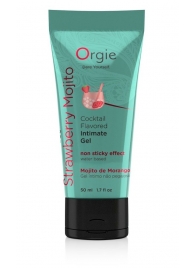 Съедобный интимный гель Orgie Lube Tube Cocktail Strawberry Mojito - 50 мл. - ORGIE - купить с доставкой в Брянске