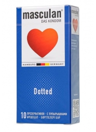 Презервативы с пупырышками Masculan Dotted - 10 шт. - Masculan - купить с доставкой в Брянске