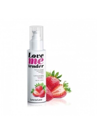 Съедобное согревающее массажное масло Love Me Tender Strawberry с ароматом клубники - 100 мл. - Love to Love - купить с доставкой в Брянске