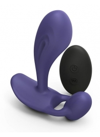 Темно-синий вибромассажер Witty P G Vibrator with Remote Control - Love to Love - в Брянске купить с доставкой