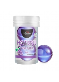 Лубрикант на масляной основе Hot Ball Beija Muito с ароматом винограда (2 шарика по 3 гр.) - HotFlowers - купить с доставкой в Брянске