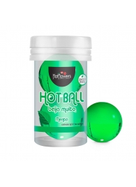 Лубрикант на масляной основе Hot Ball Beija Muito с ароматом мяты (2 шарика по 3 гр.) - HotFlowers - купить с доставкой в Брянске