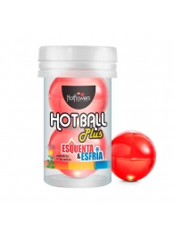 Лубрикант на масляной основе Hot Ball Plus с охлаждающе-разогревающим эффектом (2 шарика по 3 гр.) - HotFlowers - купить с доставкой в Брянске
